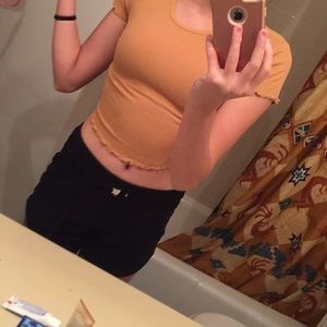 Yellow crop top